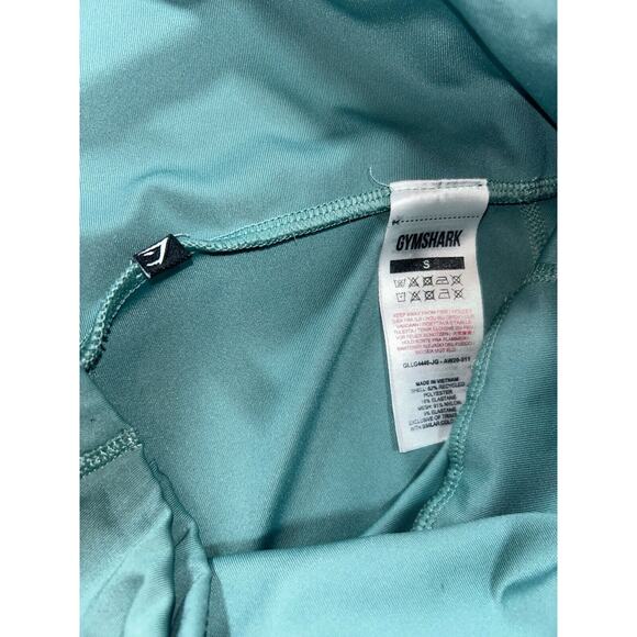 Gymshark Leggings Adjustable Waist Band Teal mesh ankle women's Size S - Picture 7 of 10